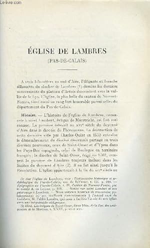 Seller image for BULLETIN MONUMENTAL 93e VOLUME DE LA COLLECTION N1 - EGLISE DE LAMBRES (PAS-DE-CALAIS) PAR ROGER RODIERE ET PIERRE HELIOT for sale by Le-Livre