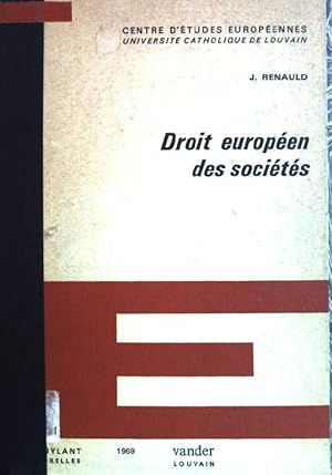 Droit européen des sociétés Centre d'Études européennes