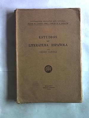 Bild des Verkufers fr Estudios de literatura espanola. zum Verkauf von Antiquariat Bookfarm