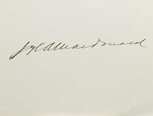 Card signed "J. H. A. Macdonald"