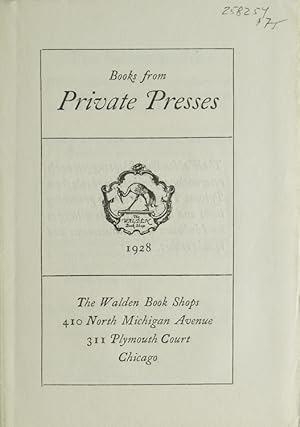 Imagen del vendedor de Books from Private Presses a la venta por The Old Mill Bookshop