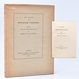 Seller image for The Poems of William Collins. Edited with an Introduction by Edmund Blunden for sale by The Old Mill Bookshop