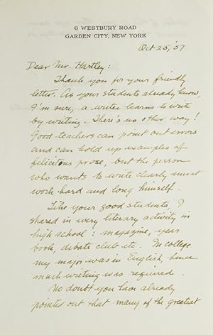 Seller image for Autograph letter, signed "J. Adams" for sale by The Old Mill Bookshop