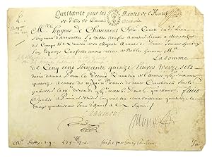 Manuscript document signed "Chaumont"