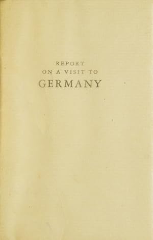 Report on a Visit to Germany (American Zone) 1948