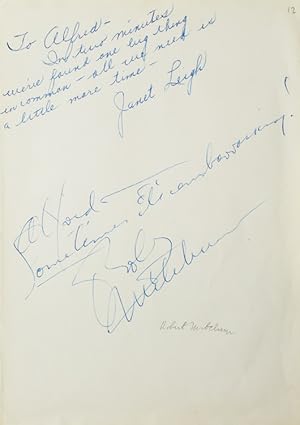 Autograph inscriptions signed, to photographer Alfred Eisenstaedt