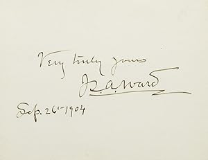 Card signed "J. Q. A. Ward"