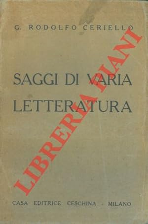 Saggi di varia letteratura.