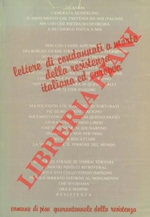 Seller image for Lettere di condannati a morte della Resistenza europea e italiana. for sale by Libreria Piani