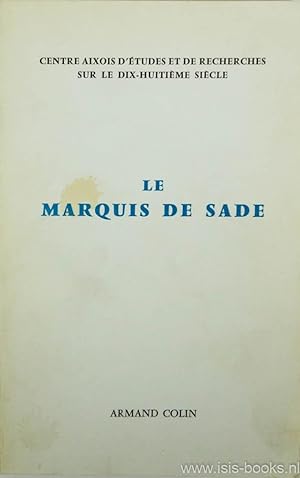 Imagen del vendedor de Le marquis de Sade. a la venta por Antiquariaat Isis
