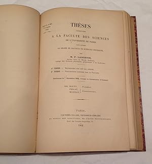 Sammelband of four theses from the library of Louis de Broglie ...