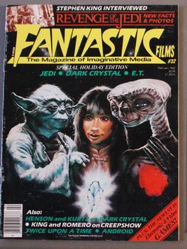 Immagine del venditore per FANTASTIC FILMS, the magazine of Imaginative Media (Blake Pub. Corp.) #32 (February/1983; Special Holiday edition; Cover Features YODA, Dark Crystal & .T. the Extra-Terrestrial; Stephen King interview; venduto da Comic World