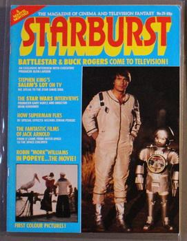 Seller image for STARBURST (UK British MARVEL; SCI-FI MONTHLY MAGAZINE; Science Fiction of TV, Movies etc; Magazine, with Comics) #25 (September/1980; Volume-3 #1; Stephen King's Salem's Lot on TV, with David Soul interview; Battlestar Galactica and Buck Rogers on TV; for sale by Comic World