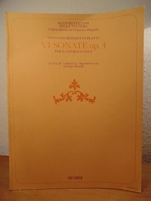 Bild des Verkufers fr VI Sonate op. 4 per il Cembalo solo. A cura di Giorgio Pestelli (Edizioni Ricordi 133831) zum Verkauf von Antiquariat Weber