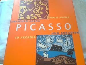 Imagen del vendedor de [Picasso, from arena to arcadia] ; Picasso, from arena to arcadia, zwischen Arena und Arkadien ; Bestandskatalog der Picasso-Plakate- und Druckgraphiksammlung, Hermann-Voith-Galerie, Kunstmuseum Heidenheim ; [anllich der Ausstellung Picasso, zwischen Arena und Arkadien, from Arena to Arcadia, Hermann-Voith-Galerie, Kunstmuseum Heidenheim, 21. September 2001 - 3. Februar 2002]. hrsg. von Ren Hirner. Mit Beitr. von Marc Gundel ; Ren Hirner ; Stefanie Rohleder. [bers.: John Mace ; Angela Rabold] a la venta por Versandhandel Rosemarie Wassmann