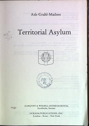Territorial Asylum Studies in International Law; Vol. 1