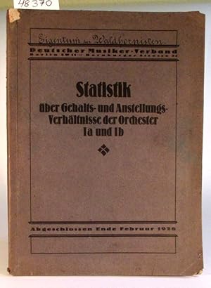 Statistik über Gehalts- und Anstellungs-Verhältnisse der Orchester Ia und Ib. Abgeschlossen Ende ...