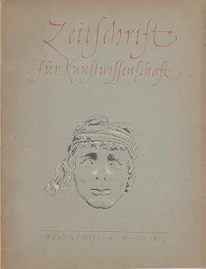 Zeitschrift für Kunstwissenschaft, Jahrgang 1950, Band IV, Heft 3/4