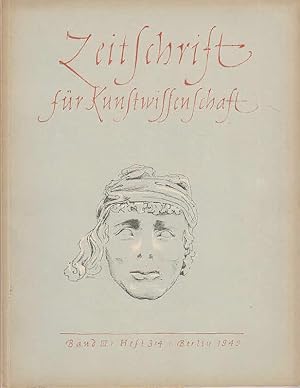 Zeitschrift für Kunstwissenschaft, Jahrgang 1949, Band III, Heft 3/4