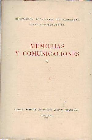 MEMORIAS Y COMUNICACIONES. TOMO X.