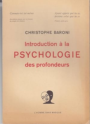 Introduction à la psychologie des profondeurs.