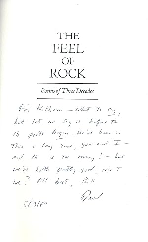 THE FEEL OF ROCK. POEMS OF THREE DECADES