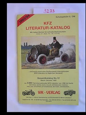 KFZ Literatur-Katalog Gesamtkatalog N° 12 Stand: Oktober 1993/94