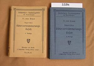 Bild des Verkufers fr Das Bayerische Gesetz ber die Gterzertrmmerung vom 13. August 1910 zum Verkauf von Versandantiquariat Lesemeile