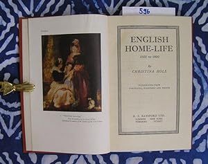 Bild des Verkufers fr English Home-Life 1500 to 1800 zum Verkauf von Versandantiquariat Lesemeile