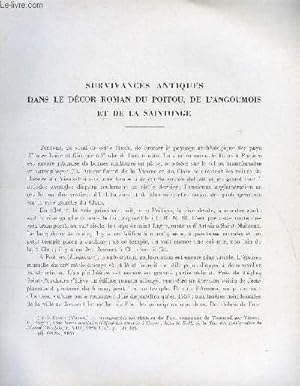 Bild des Verkufers fr BULLETIN MONUMENTAL 114e VOLUME DE LA COLLECTION N1 - SURVIVANCES ANTIQUES DANS LE DECOR ROMAN DE POITOU, DE L'ANGOUMOIS ET DE LA SAINTONGE PAR R. CROZET zum Verkauf von Le-Livre