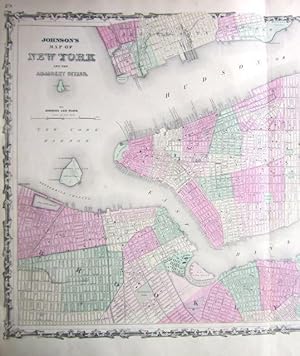 Johnson's Map of New York and the Adjacent Cities [AND] Johnson's New York