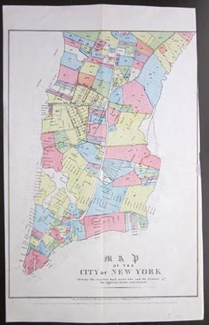 Map of the City of New York, shewing the original high water line and the location of the differe...