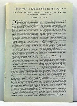 Bild des Verkufers fr Silkworms in England Spin for the Queen. Article published in National Geographic Magazine, Volume 103, Number 5 (May 1953), pp. 689-704 zum Verkauf von Cat's Cradle Books