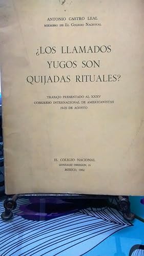 ¿ Los llamados yugos son quijadas rituales ?. Trabajo presentado al XXXV Congreso Internacional d...