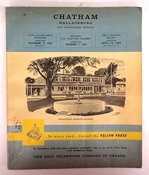 Bild des Verkufers fr Chatham and Wallaceburg telephone book, December 1963 zum Verkauf von Attic Books (ABAC, ILAB)
