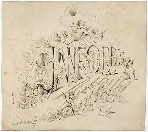 Seller image for Enchanting series of Illustrated Letters to William Miller ORD, M.D., (Watts, 1825-1874, Illustrator, Playwright and Novelist, best known for his play 'The Dead Heart' which served as a model for Charles Dickens' A Tale of Two Cities.) for sale by Sophie Dupre  ABA ILAB PADA