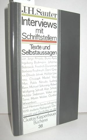 Seller image for Interviews mit Schriftstellern (Texte und Selbstaussagen) for sale by Antiquariat Zinnober