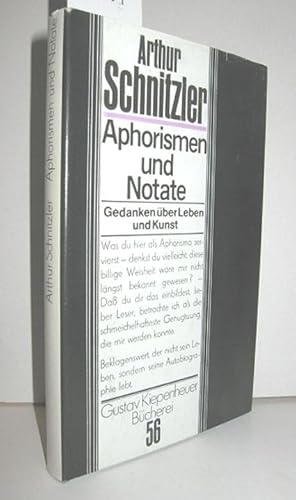 Seller image for Aphorismen und Notate (Gedanken ber Leben und Kunst) for sale by Antiquariat Zinnober