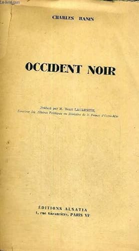 Image du vendeur pour OCCIDENT NOIR mis en vente par Le-Livre