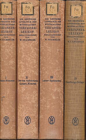 Seller image for Die deutsche Literatur des Mittelalters. Verfasserlexikon in 5 Bnden. [7 Teile.] for sale by Fundus-Online GbR Borkert Schwarz Zerfa