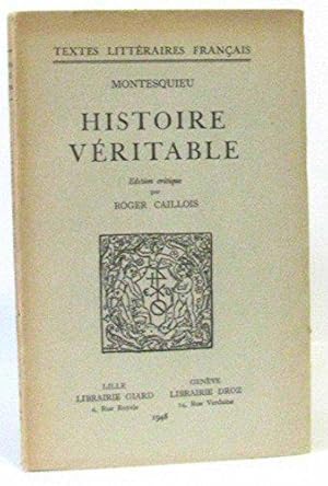 Bild des Verkufers fr Histoire vritable zum Verkauf von JLG_livres anciens et modernes