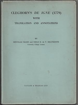 Imagen del vendedor de Cleghorn's De Igne (1779) with Translations and Annotations a la venta por Frances Wetherell
