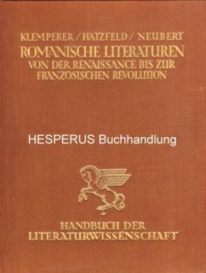 Seller image for Handbuch der Literaturwissenschaft for sale by HESPERUS Buchhandlung & Antiquariat