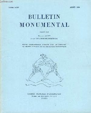 Imagen del vendedor de BULLETIN MONUMENTAL TOME 142 N4 - TABLE DES MATIRESL autel du Saint-Spulcre de Biron et le tombeau de l vque Armand de Gontaut, par Antoinette et Jacques Sangouard.Les chteaux mdivaux du haut bassin de l Orb (Hrault), tude archologique a la venta por Le-Livre