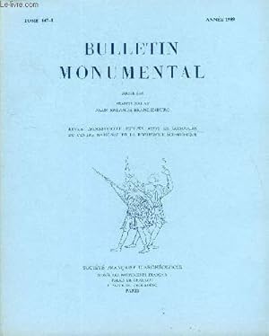 Imagen del vendedor de BULLETIN MONUMENTAL TOME 147 N1 - TABLE DES MATIRESArticlesLe reliquaire de Charles V perdu par Charles VIII  Fornoue, par Bertrand Jestaz.De la strotomie mdivale : la coupe des pierres chez Villard de Honnecourt (II) a la venta por Le-Livre