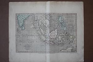 East Indies from the best Authorities, altkolorierter Kupferstich um 1810 von Kickwood & Sons, Bl...
