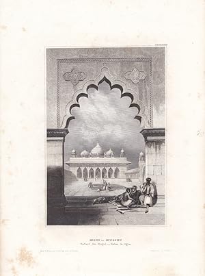 Moti Musjet, Pallast der Mogul Kaiser in Agra, Stahlstich um 1845 aus dem bibliographischen Insti...