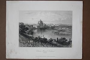 Chuttur Munzil, Lucknow, Ostindien, Lakhnau, Uttar Pradesh, Stahlstich um 1850 von W. French aus ...