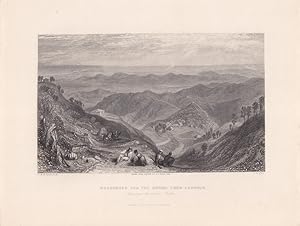 Mussooree and the Dhoon, from Landour, Himalaya Mountains India, Stahlstich um 1836 von J.B. Alle...