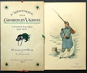 Bild des Verkufers fr L'uniforme des carabiniers vaudois  travers les ges 1768 - 1918. 11 aquarelles. zum Verkauf von Franz Khne Antiquariat und Kunsthandel